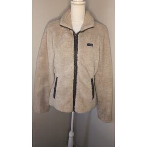 Patagonia cozy Los Lobos teddy Sherpa fuzzy zip up lg